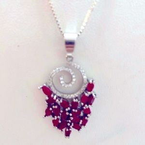Garnet pendant necklace